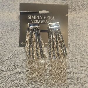 Simply Vera Vera Wang Silver Chain Earrings